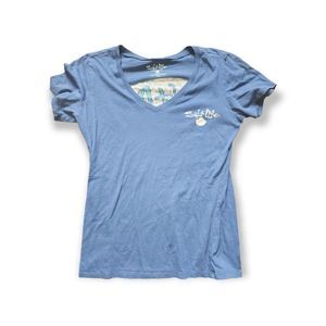 Salt Life V Neck T Shirt Size Large